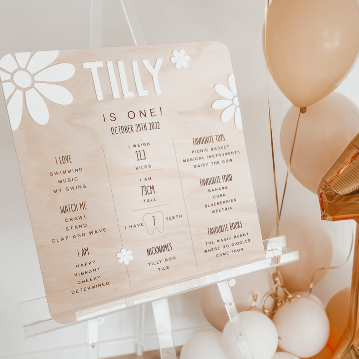 First Birthday Board | Birthday Board | Daisy