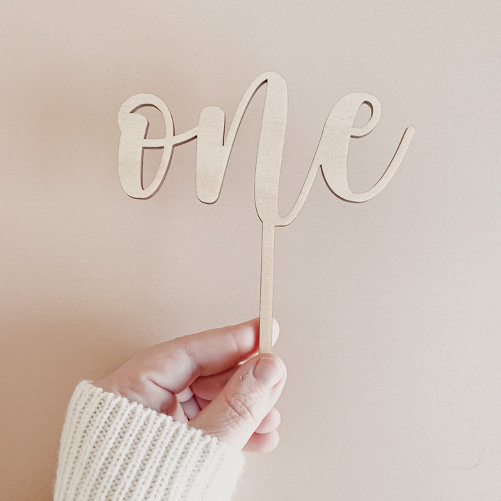Cake Topper - One - First Birthday Cake Topper