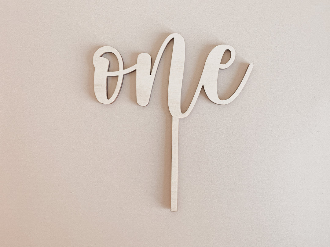 Cake Topper - One - First Birthday Cake Topper