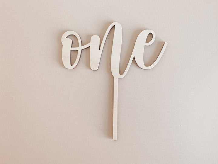 Cake Topper - One - First Birthday Cake Topper
