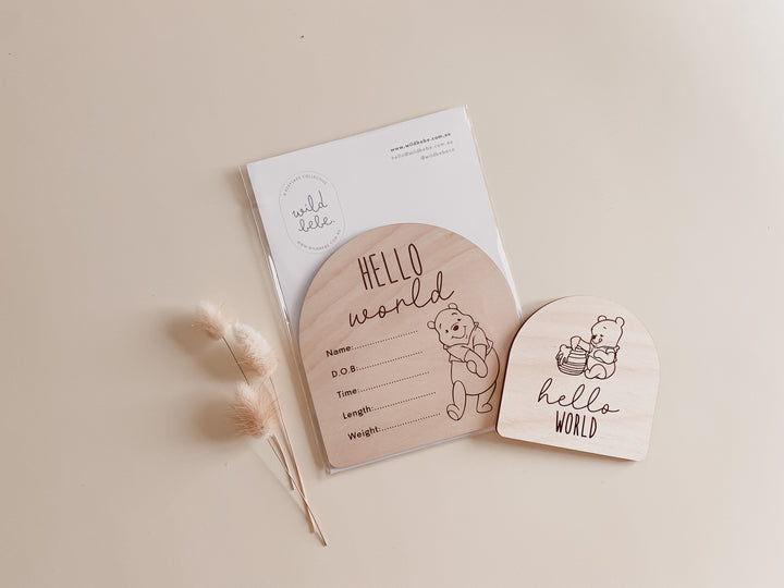 Wooden Baby Milestone Plaques (Winnie the Pooh Inspired)