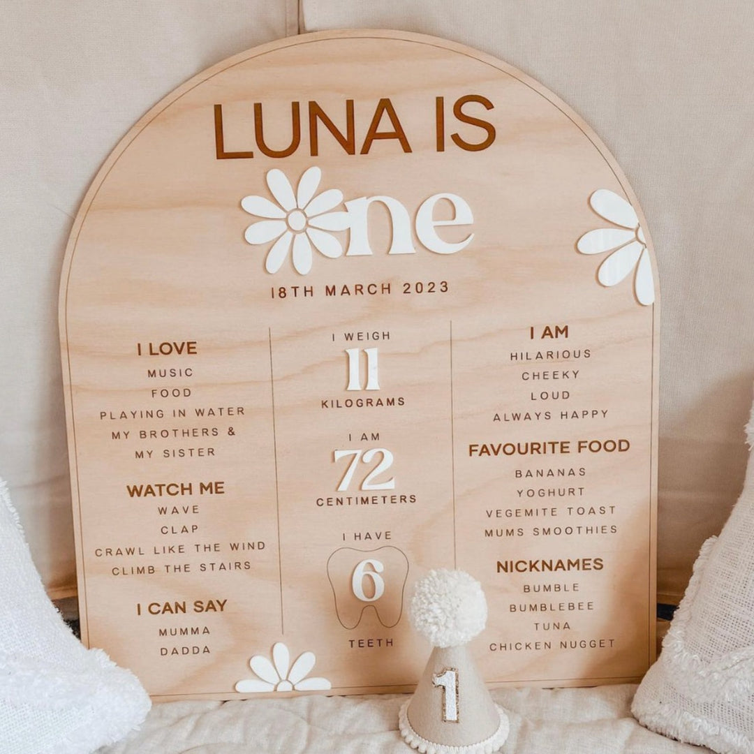 First Birthday Board | Birthday Board | Daisy (arch)
