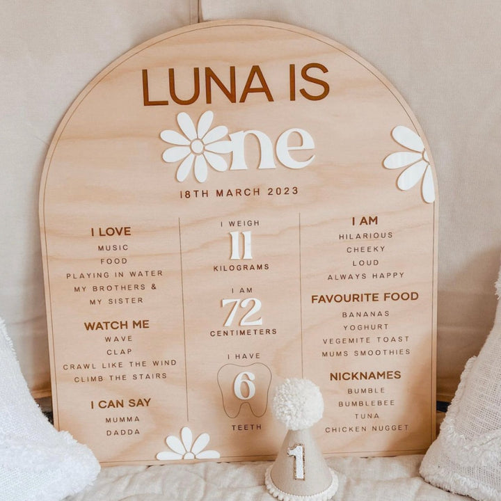 First Birthday Board | Birthday Board | Daisy (arch)