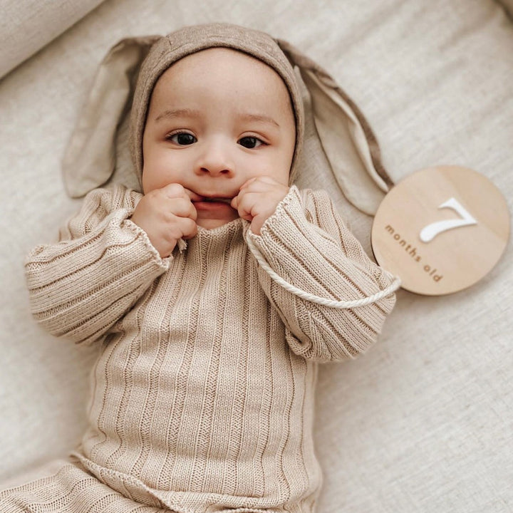 Wooden + Acrylic Balloon Baby Milestone Plaques