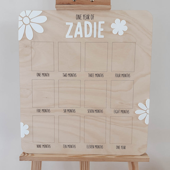 One Year Of: First Birthday Board  | Daisy | Birthday Photo Board
