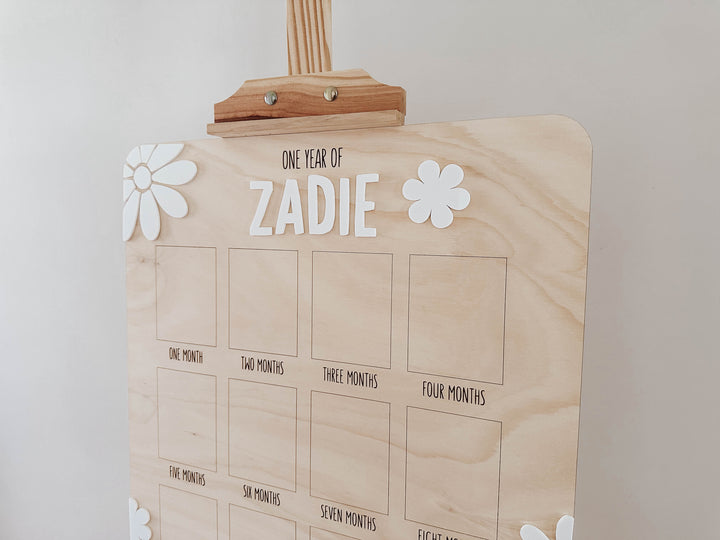 One Year Of: First Birthday Board  | Daisy | Birthday Photo Board