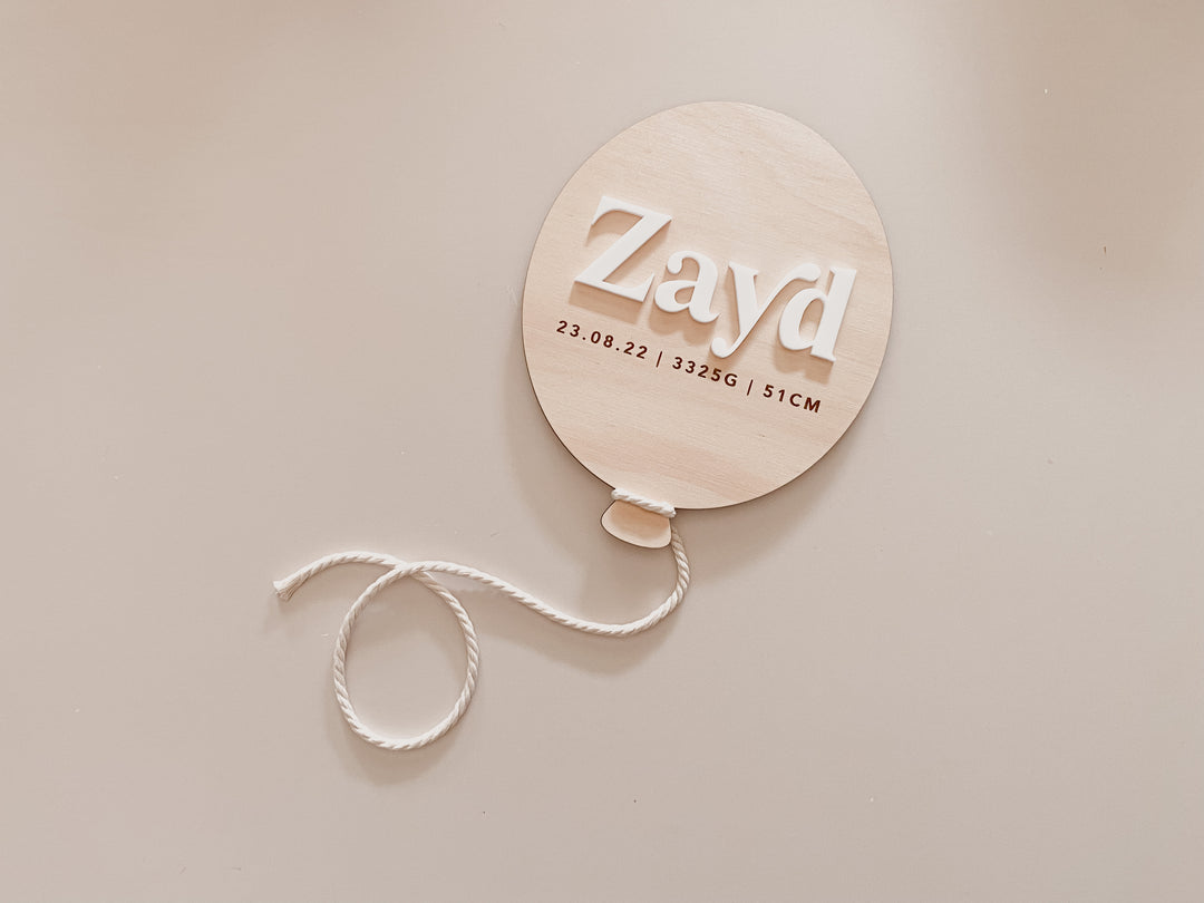 Wooden + Acrylic Milestone Balloons