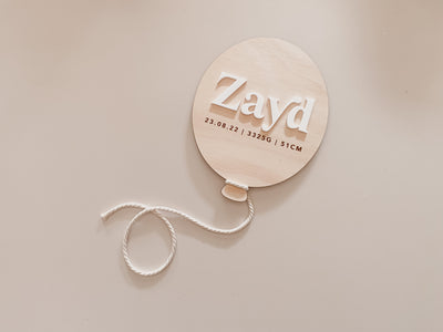 Wooden + Acrylic Milestone Balloons