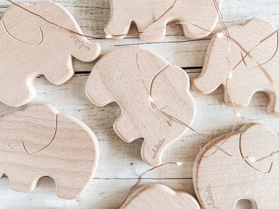 Wooden Elephant Teether