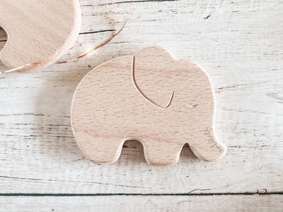 Wooden Elephant Teether