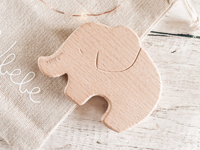 Wooden Elephant Teether