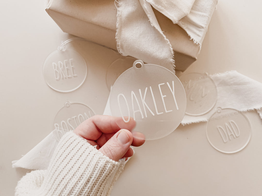 Frosted Acrylic Baubles