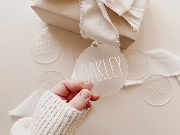 Frosted Acrylic Baubles