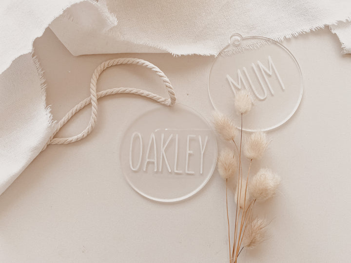 Frosted Acrylic Baubles
