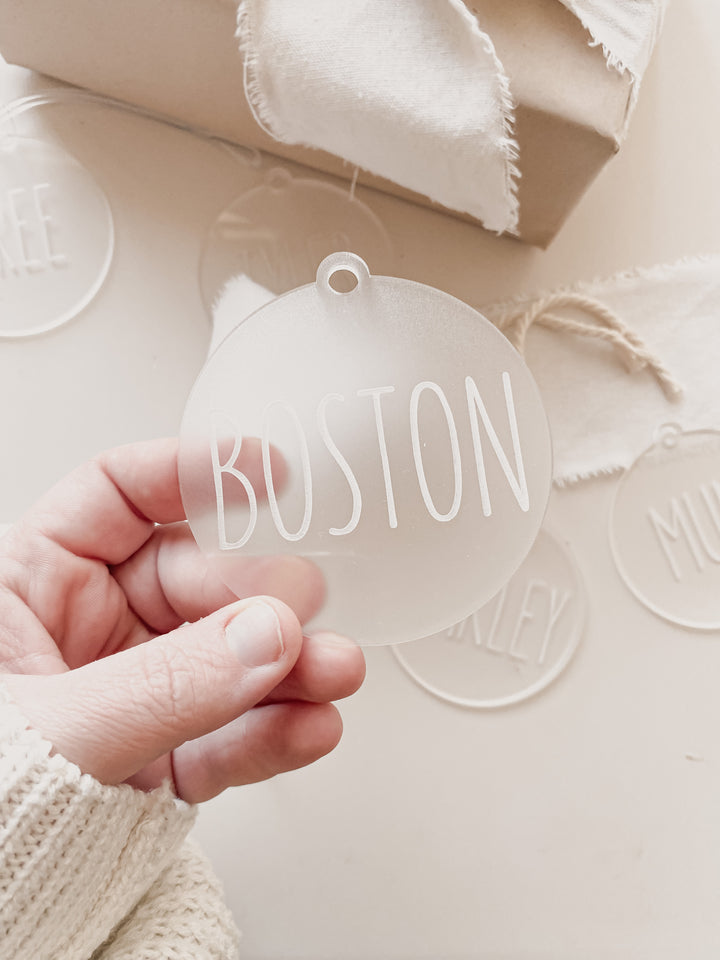 Frosted Acrylic Baubles