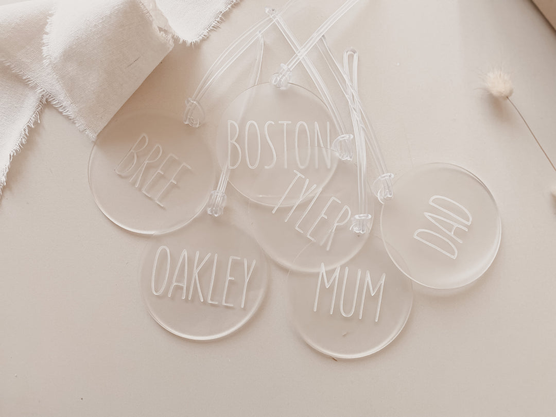 Frosted Acrylic Baubles