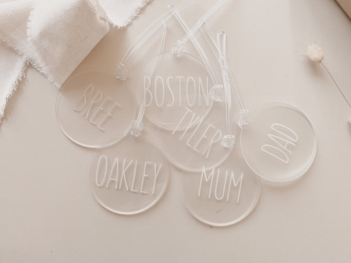 Frosted Acrylic Baubles