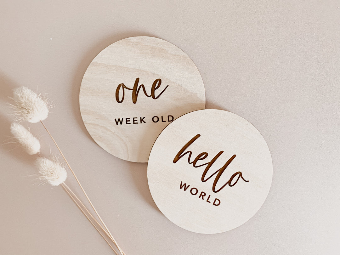 Wooden Baby Milestone Plaques