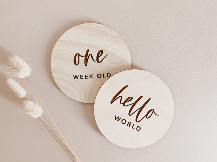 Wooden Baby Milestone Plaques