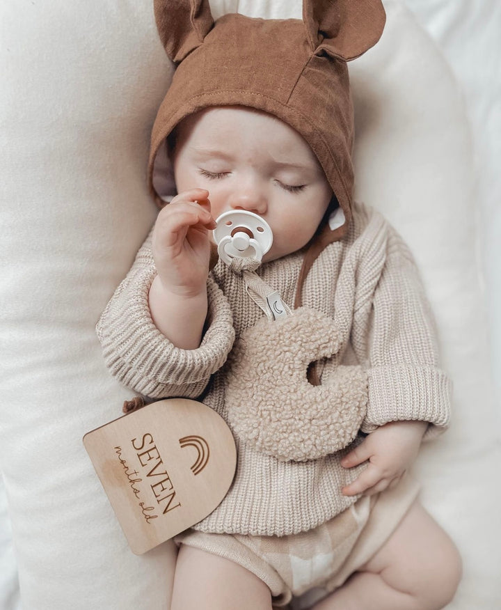 Wooden Baby Milestone Plaques (Rainbow)