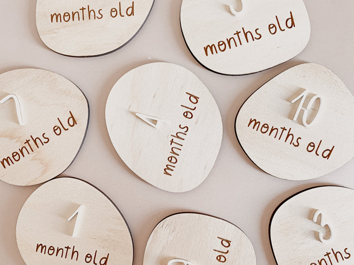 Monthly Milestone Plauqes: Pebbles
