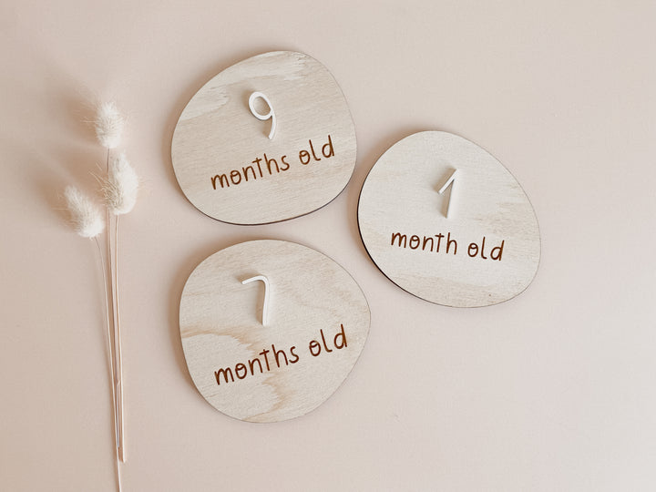 Monthly Milestone Plauqes: Pebbles
