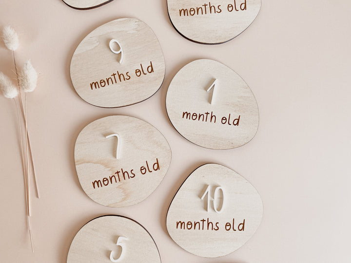 Monthly Milestone Plauqes: Pebbles