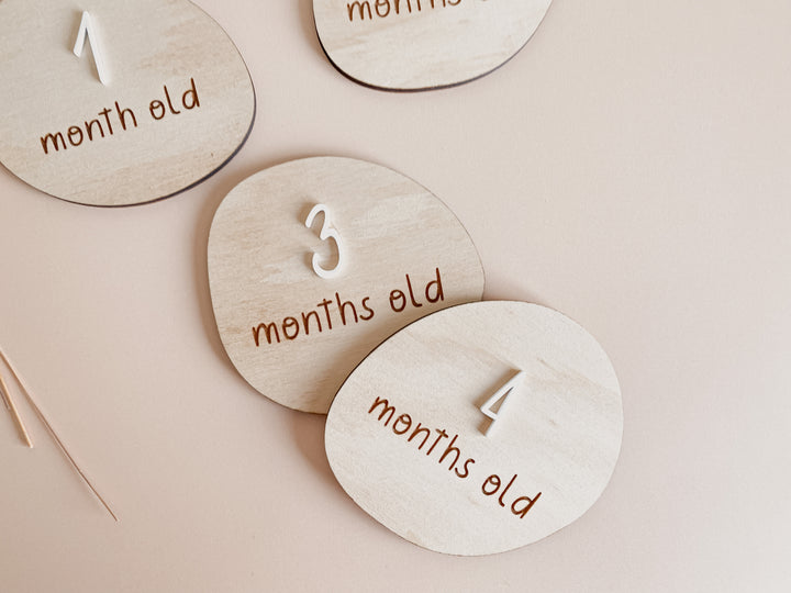 Monthly Milestone Plauqes: Pebbles