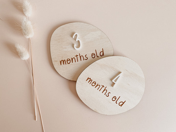 Monthly Milestone Plauqes: Pebbles