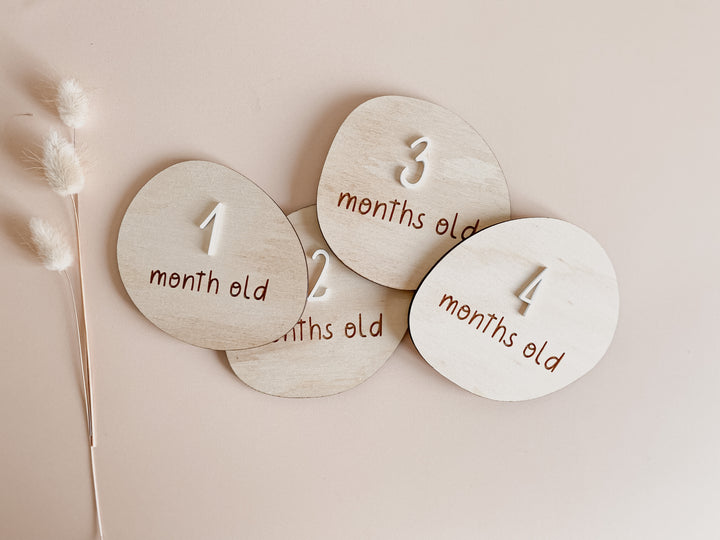 Monthly Milestone Plauqes: Pebbles