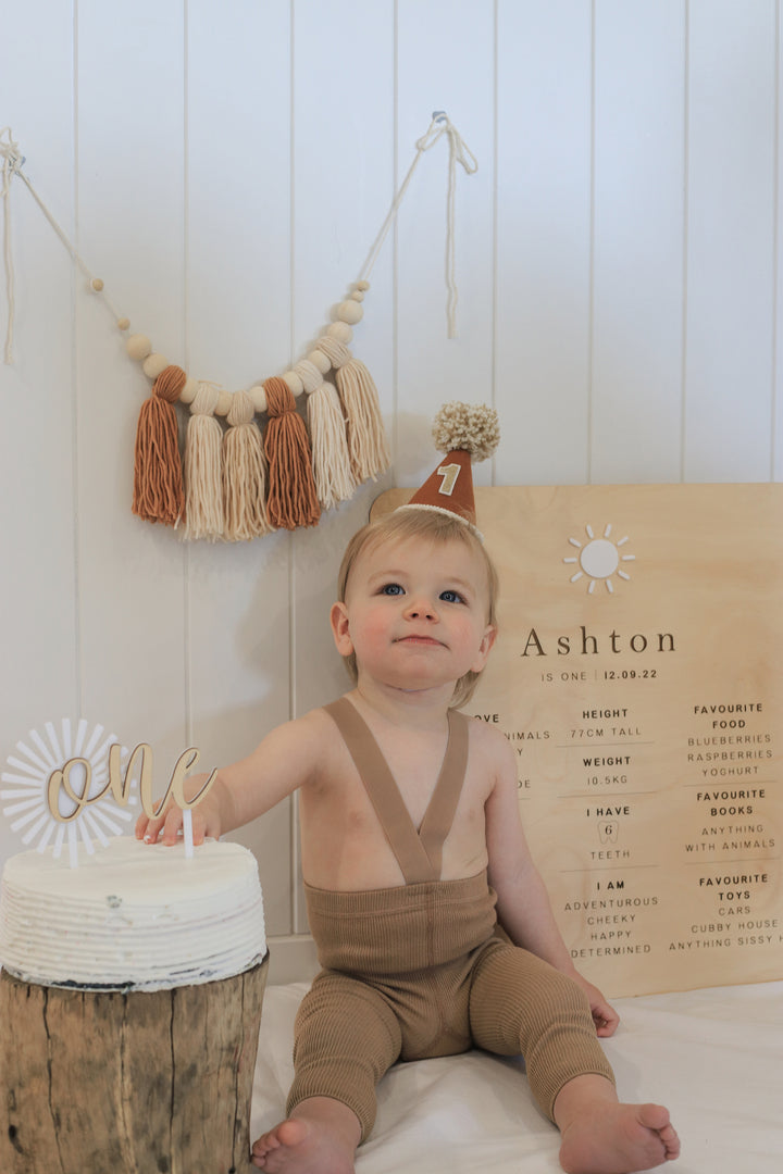 First Birthday Board | Milestone Board | Boho Sun