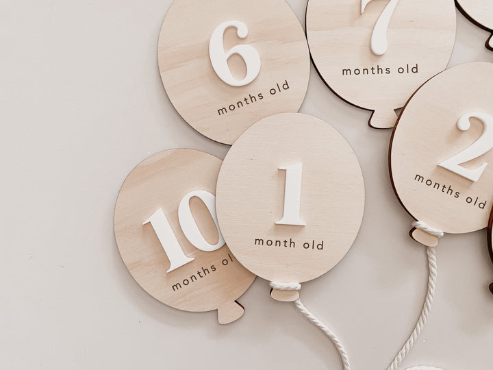Wooden + Acrylic Milestone Balloons