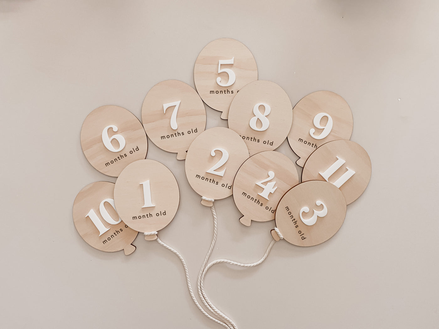 Wooden + Acrylic Milestone Balloons