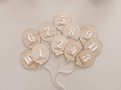 Wooden + Acrylic Milestone Balloons
