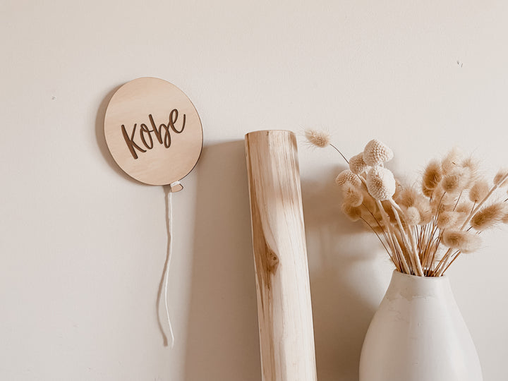 Wooden Baby Milestone Plaques - Balloons