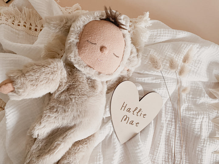 Wooden Baby Milestone Plaques - Candy Hearts